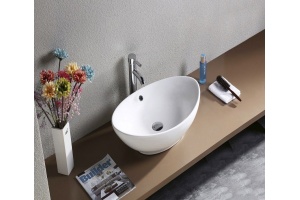 Раковина накладная Ceramalux N белый (9019) - 3