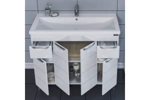 Тумба под раковину Санта Родос 100 белый - 3