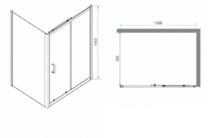 Душевой уголок RGW Passage PA-74 110x90 профиль хром стекло прозрачное - 3