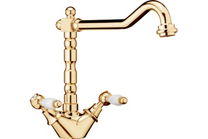 Смеситель Webert Dorian DO780102 золото для кухонной мойки