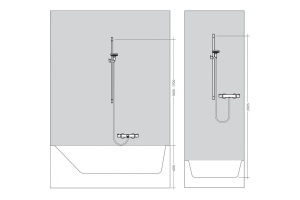 Душевая штанга hansgrohe Unica Croma 65 см 26505000, хром - 3