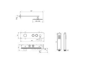 Душевой набор встраиваемый Excellent Krotos хром - 2