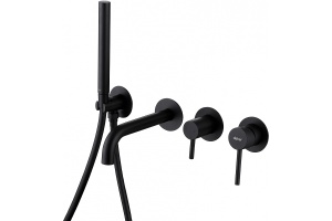 Смеситель для ванны встраиваемый Abber Wasser Kreis черный матовый