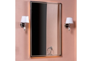 Зеркало Armadi Art Monaco 70х110 с подсветкой бежевый - хром