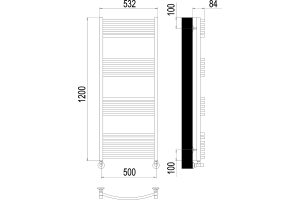 Водяной полотенцесушитель Terminus Классик П22 500х1200 Хром - 3