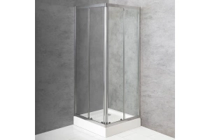 Душевой уголок BelBagno Due 90х90 профиль хром стекло прозрачное - 3