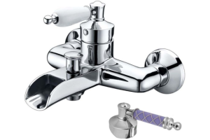 Смеситель для ванны Boheme Vogue хром с фиолетовым