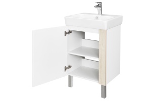 Тумба под раковину Aquaton Кантри 55 белый-светлое дерево - 3