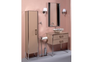 Шкаф-пенал Armadi Art Monaco L бежевый - хром - 3