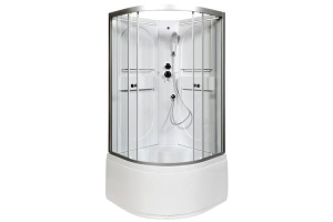 Душевая кабина Deto L 80х80 хром (L680NLED)