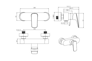 Смеситель для душа AQUATEK ВЕГА AQ1060CR - 2