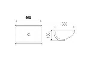 Раковина встраиваемая Weltwasser WW Deilbach 6007 46 белый (10000003895) - 2