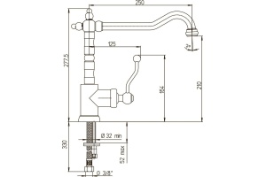 Смеситель для кухни Paini Duomo 88CR572KM - 2