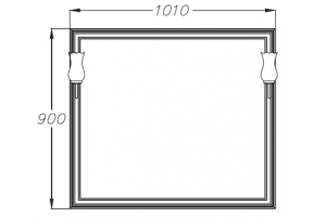 Зеркало Opadiris Санрайз 105 слоновая кость - 2