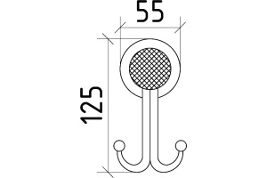 Крючок Boheme Royal Cristal Chrome двойной - 3