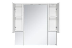 Зеркало-шкаф Misty Чегет 105 белое глянцевое - 2