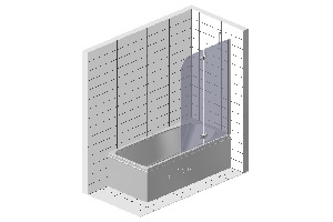 Шторка на ванну Ravak VSK2 Rosa 160 R Rain - 3