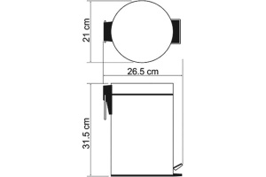Мусорное ведро Wasserkraft K-635W 5 л - 3