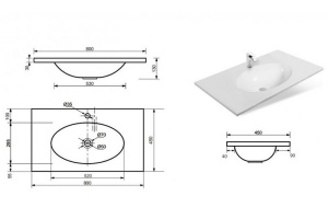 Накладная раковина Misty Вегас 80 белая глянцевая - 3