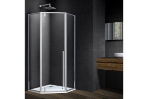 Душевой уголок Vincea Penta VSP-3P100CL 100x100, профиль хром, стекло прозрачное