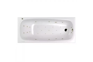 Акриловая ванна Whitecross Layla Slim 180х80 белая бронза с гидромассажем