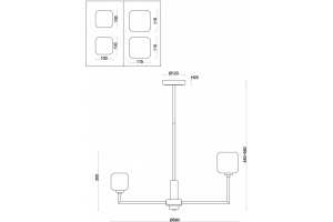 Люстра на штанге Freya Tender FR5373CL-06BS - 2
