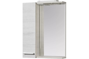 Зеркало-шкаф Aquaton Ронда 55 с подсветкой светлое дерево