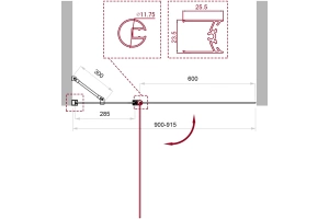 Шторка на ванну BelBagno UNO 90х150 профиль хром стекло прозрачное - 3