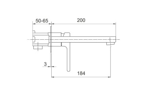 Смеситель для раковины встраиваемый Gappo черный - 2