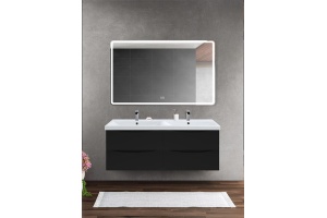 Комплект мебели BelBagno Marino-Cer 120 с двумя чашами черный