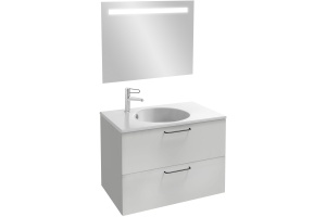 Тумба для комплекта Jacob Delafon Odeon Rive Gauche 80 белая, 2 ящика, ручки черные - 2