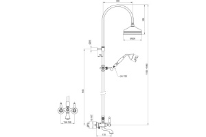 Душевая стойка Webert Dorian DO721208065 бронза - 3