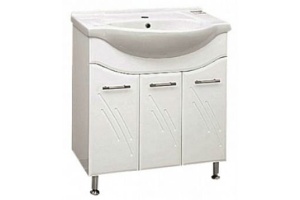 Тумба под раковину Misty Флори 70 белая глянцевая