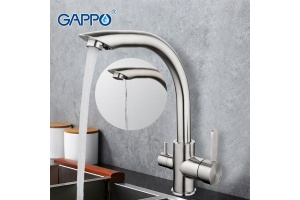 Смеситель для кухни Gappo стальной - 2