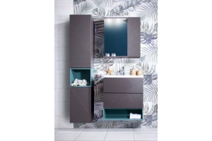 Мебель для ванной Бриклаер Кристалл 60 софт графит - 2