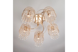 Люстра на штанге Eurosvet Bonnie 30137/5 золото - 2