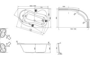 Экран для ванны фронтальный RAVAK Rosa 95 (CZ56100A00) - 3