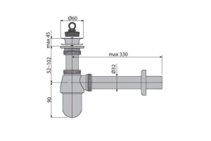 Сифон для раковины AlcaPlast A437 - 3
