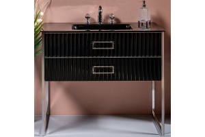 Раковина - столешница Armadi Art NeoArt 140 черный - 3