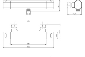 Термостат Swedbe Mercury 9053 для душа - 2