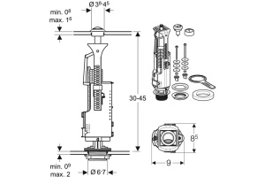 ImpulsBasic230, сливной клапан, двойной смыв (запасной) - 2