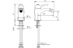 Смеситель для биде Migliore Grazia 29685 хром - 2