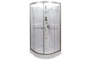 Душевая кабина Deto L 90х90 с гидромассажем, хром (L609NLED+GM) - 2