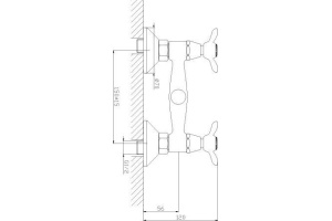 Смеситель для душа Rossinka  хром (Q02-41) - 2