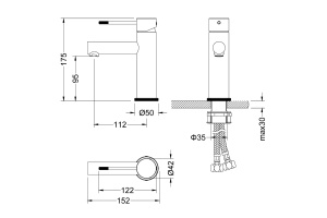 Смеситель для раковины Timo Saona 2361/18F черное золото - 2