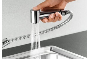 Смеситель для кухонной мойки Blanco Tivo хром, черный (517610) - 3