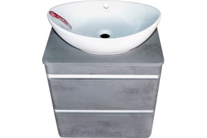 Тумба для комплекта Style Line Атлантика 70 Люкс Plus, подвесная, бетон тёмный - 2