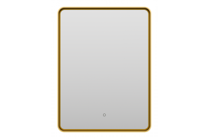 Зеркало Brevita Mercury 60x80 с подсветкой, золото (MER-Rett6-060/80-gold)