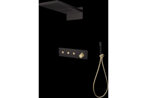 Душевой комплект Boheme Fusion черный - золото