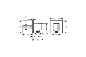 Шланговое подключение Hansgrohe FixFit E черный матовый - 2
